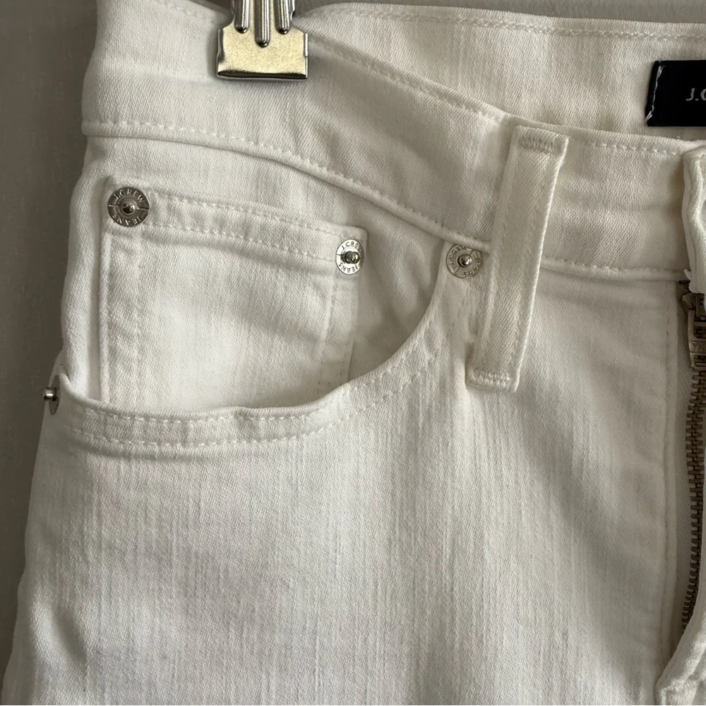 J. Crew White Skinny High-Rise 9”Toithpick Jeans Women size 25 P